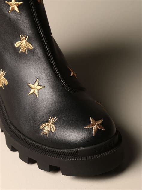 gucci boots with bees and stars